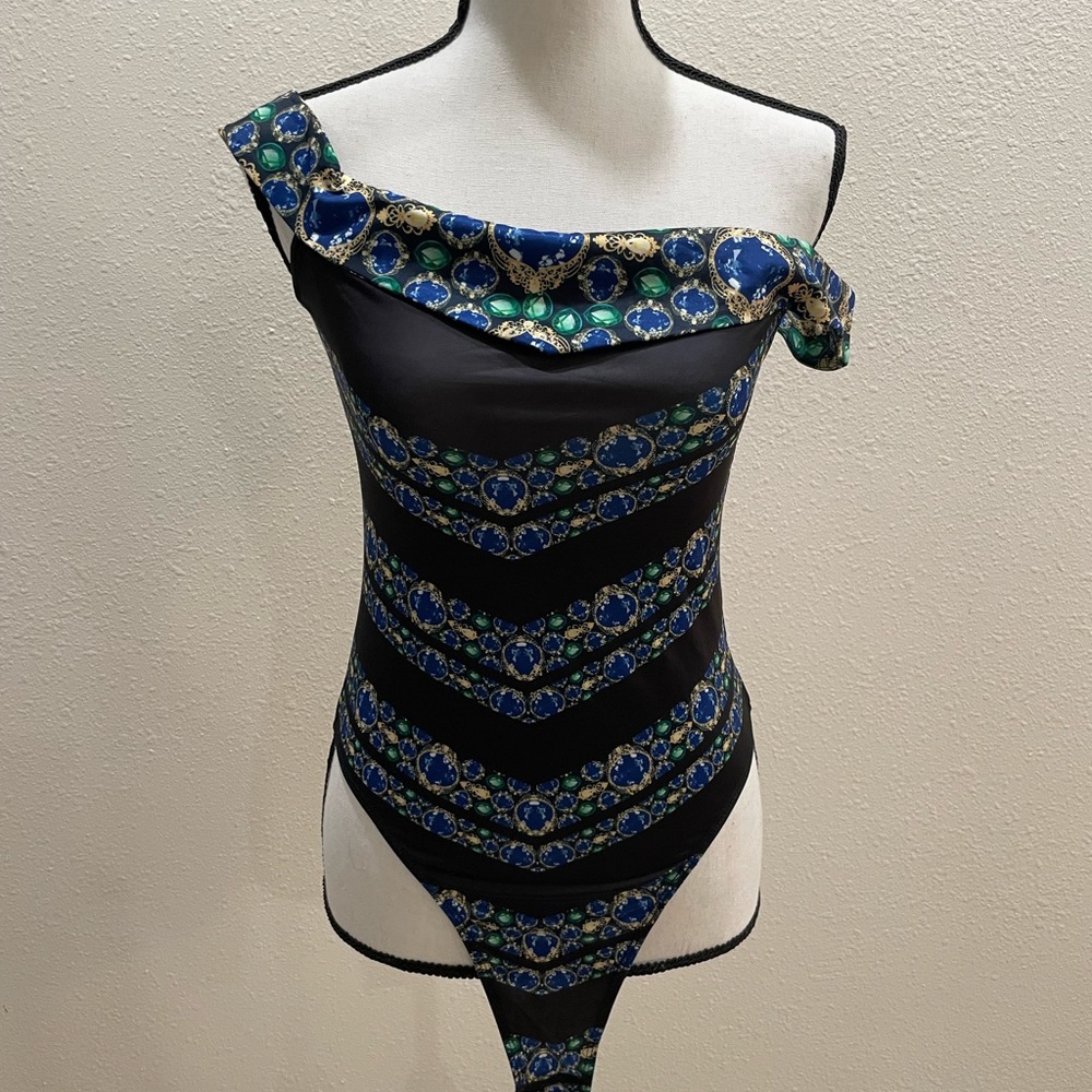 SHEIN Bodysuit Multicolored Top Adjustable Strap